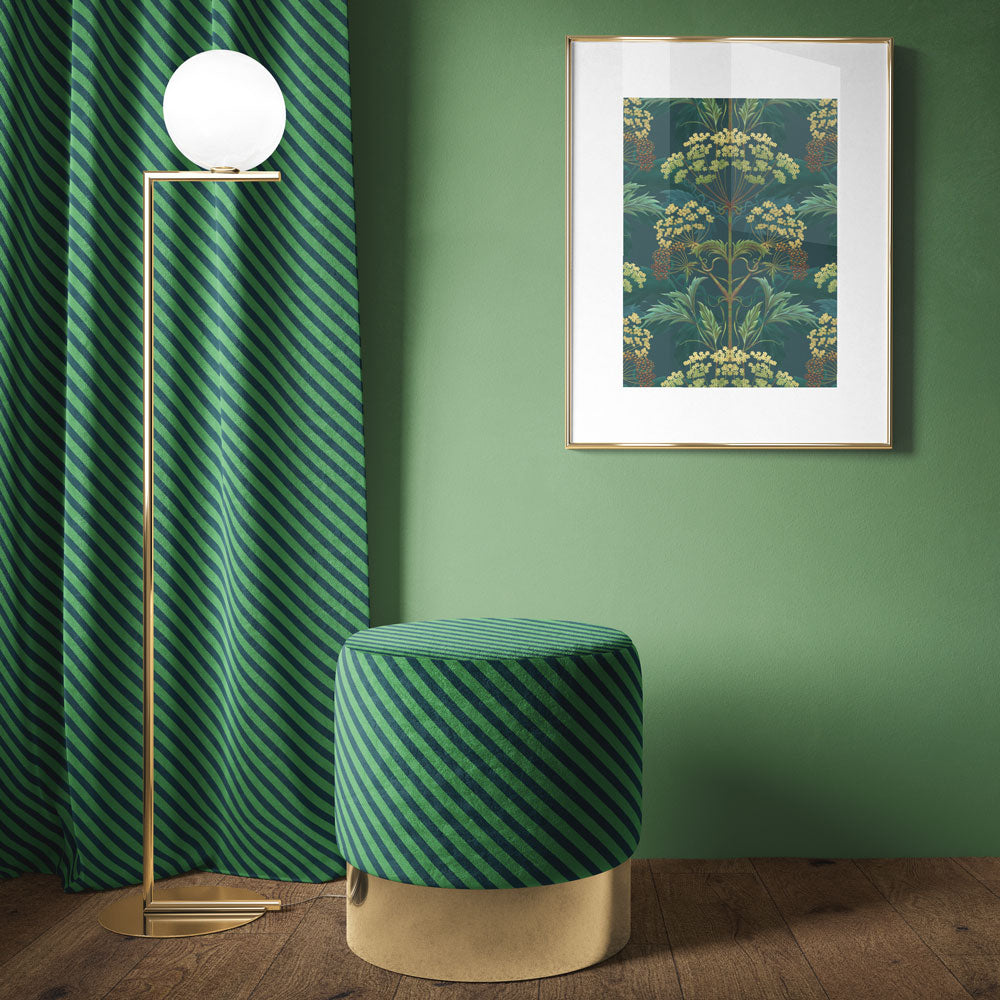 VELVET Bold Brassica Stocious Fabric