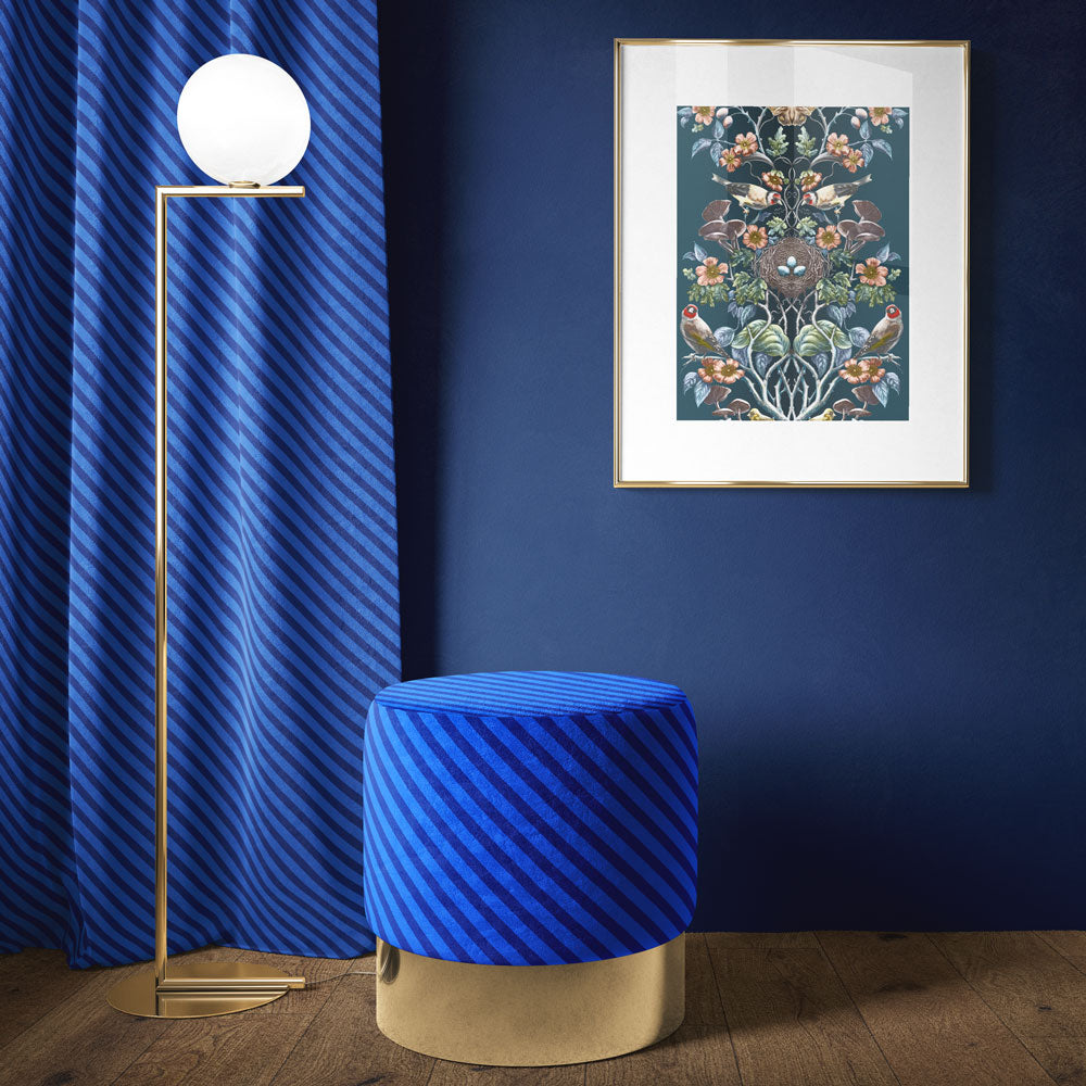 VELVET Adonis Blue Stocious Fabric