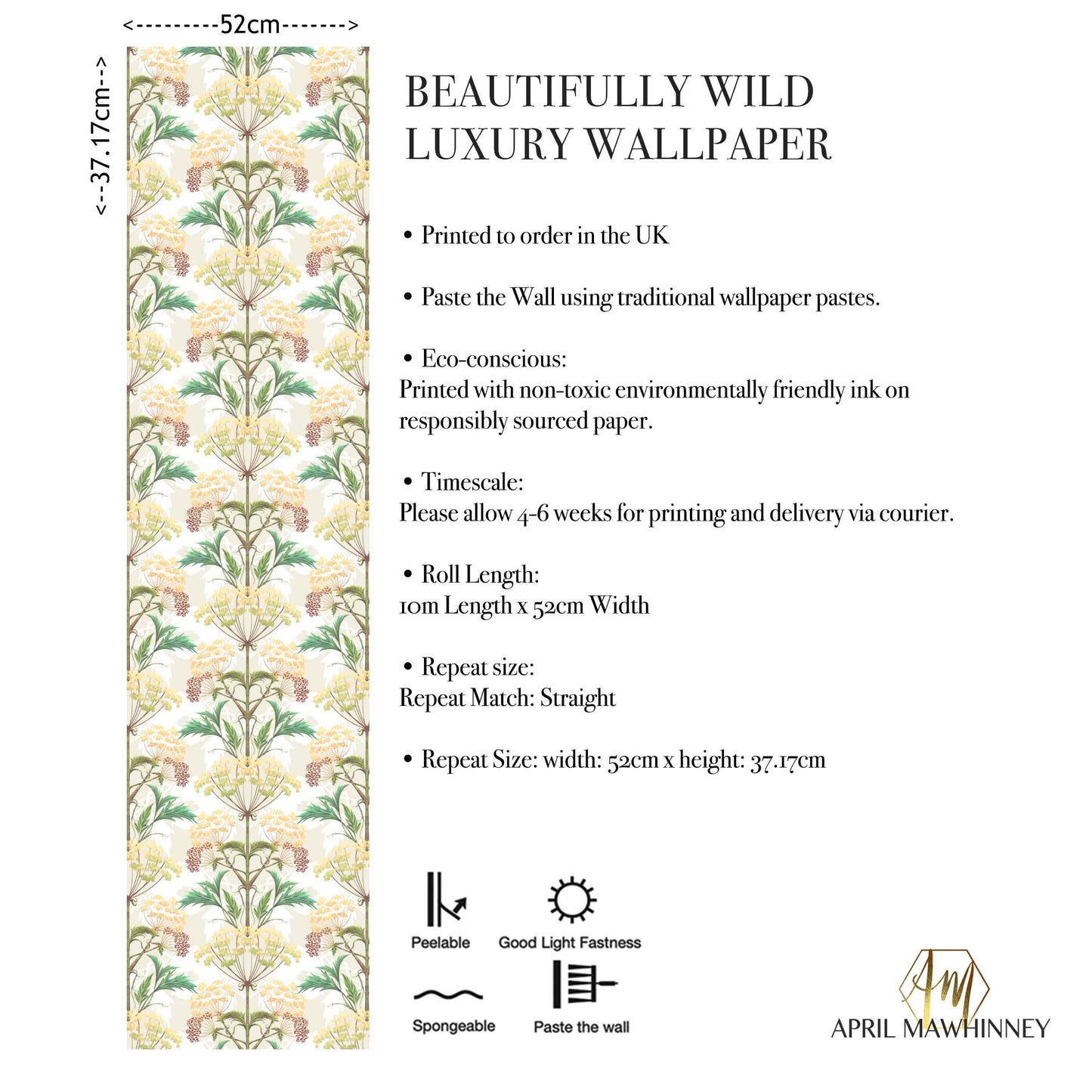 Hemlock Elderflower Cordial Wallpaper SAMPLE