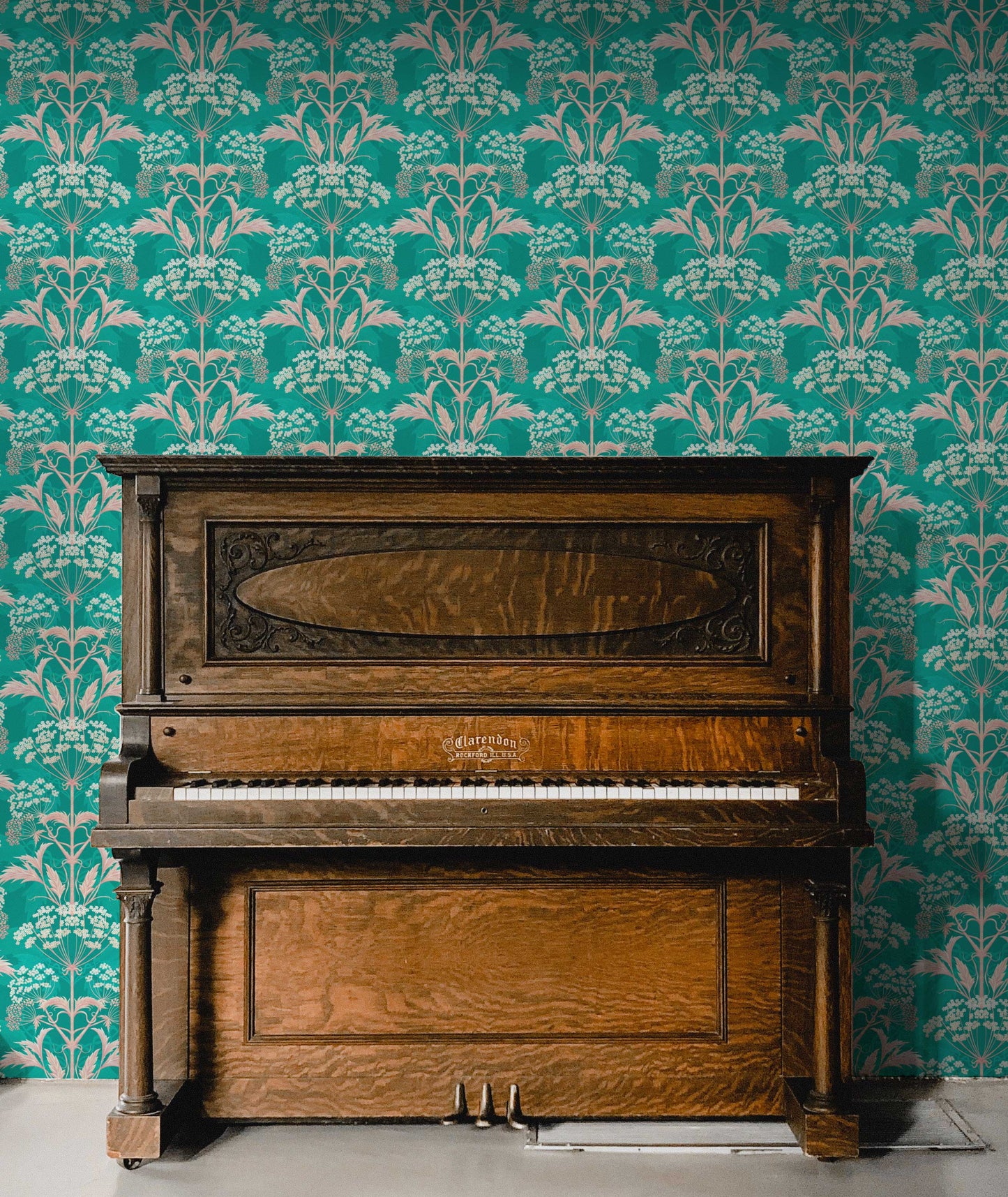 Hemlock Wallpaper in Crabapple Jelly