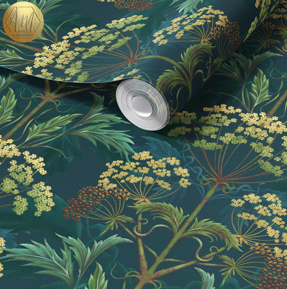 Hemlock Wallpaper in Bold Brassica