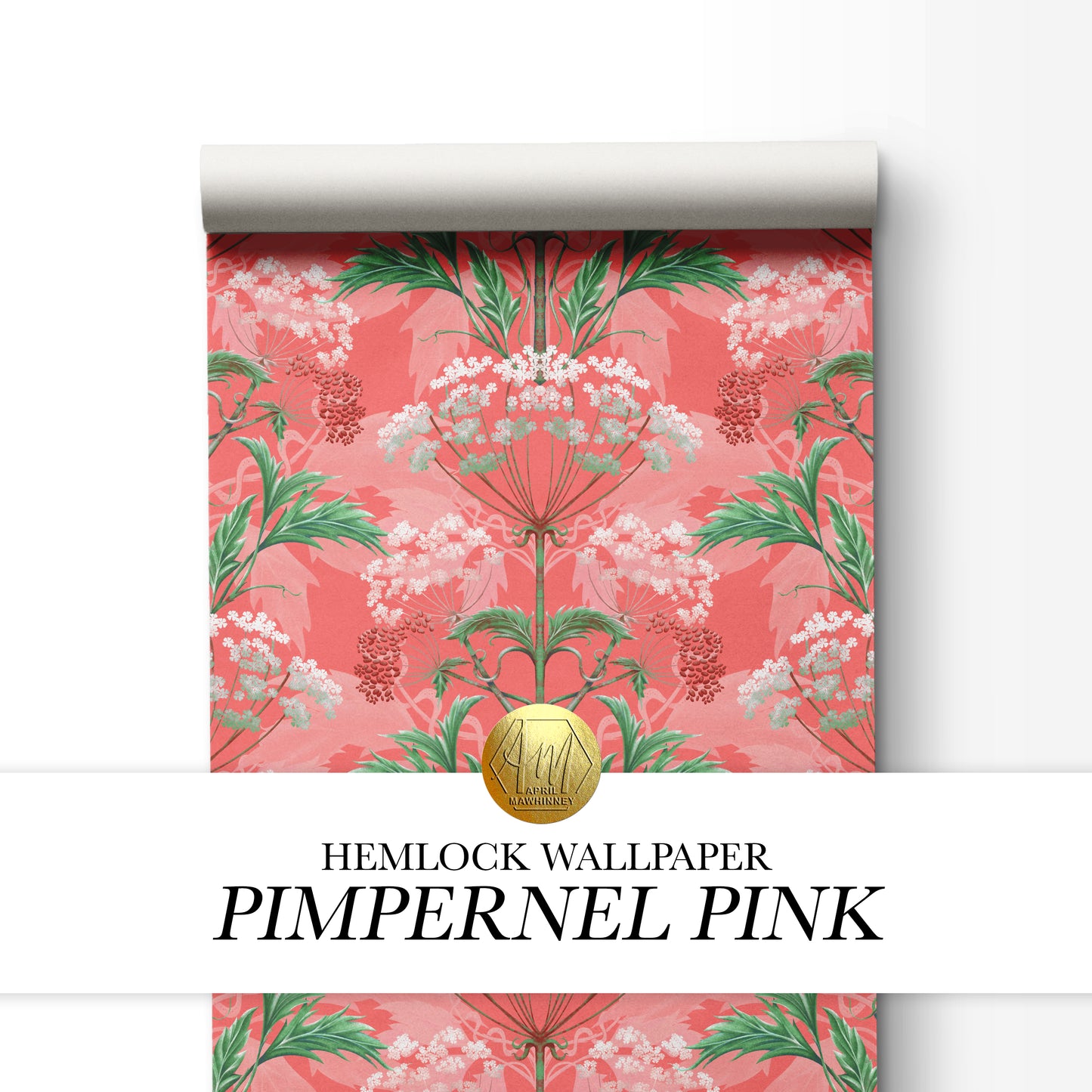 Hemlock Wallpaper in Pimpernel Pink