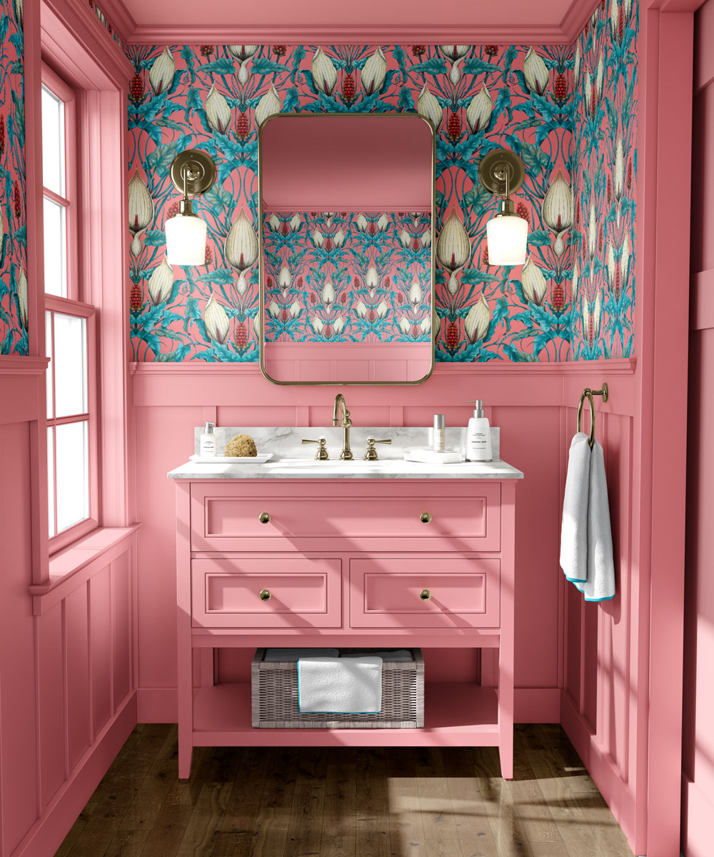 Lords and Ladies Wallpaper in Penicillin Pink