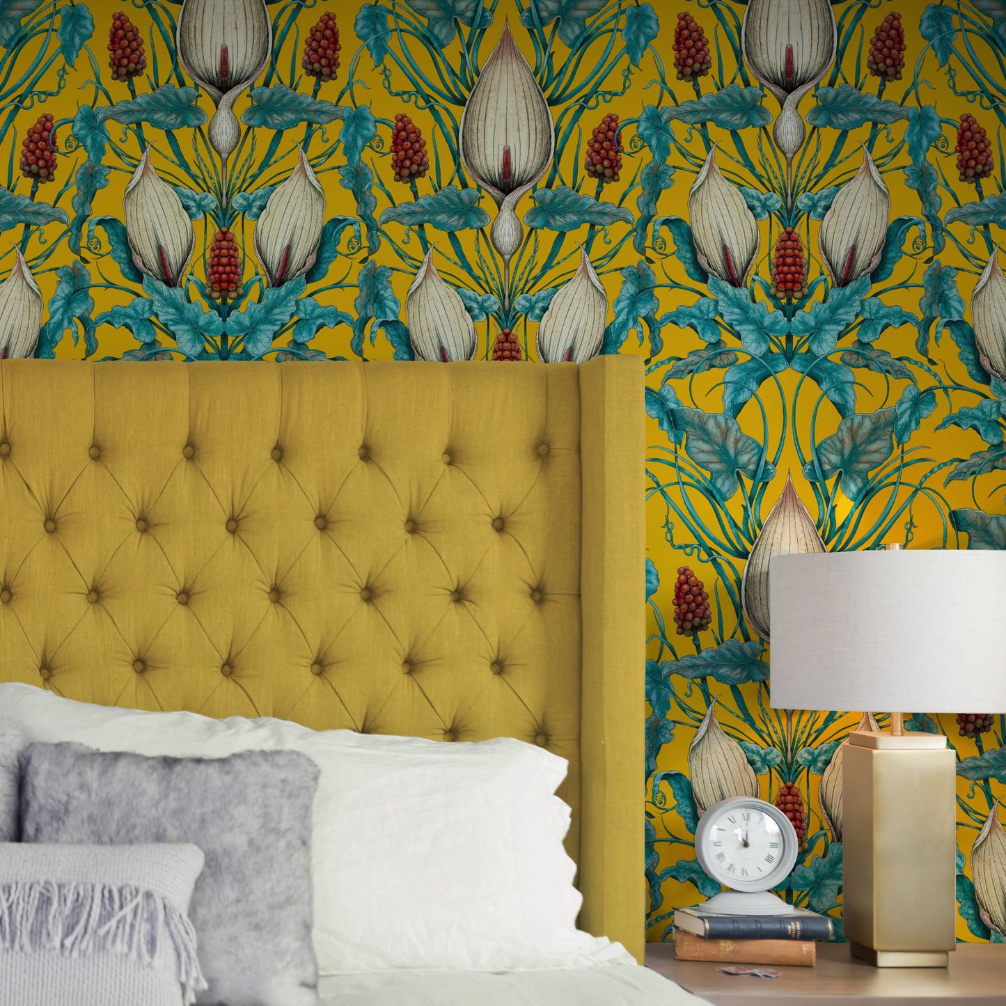 Lords and Ladies Wallpaper in Alchemist Yellow