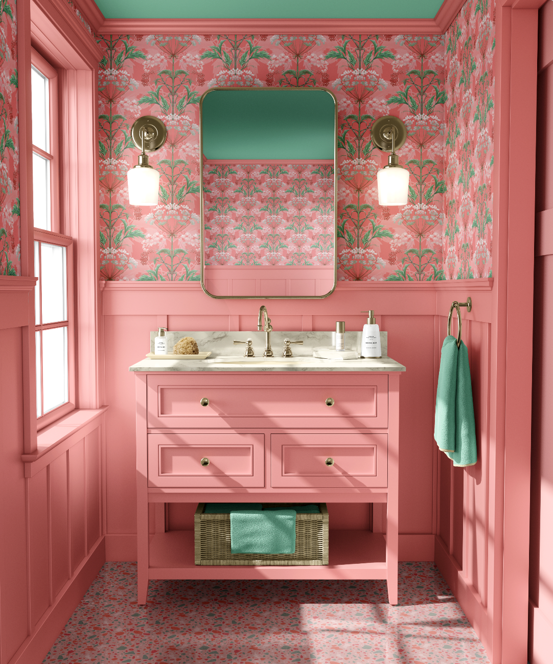 Hemlock Wallpaper in Pimpernel Pink