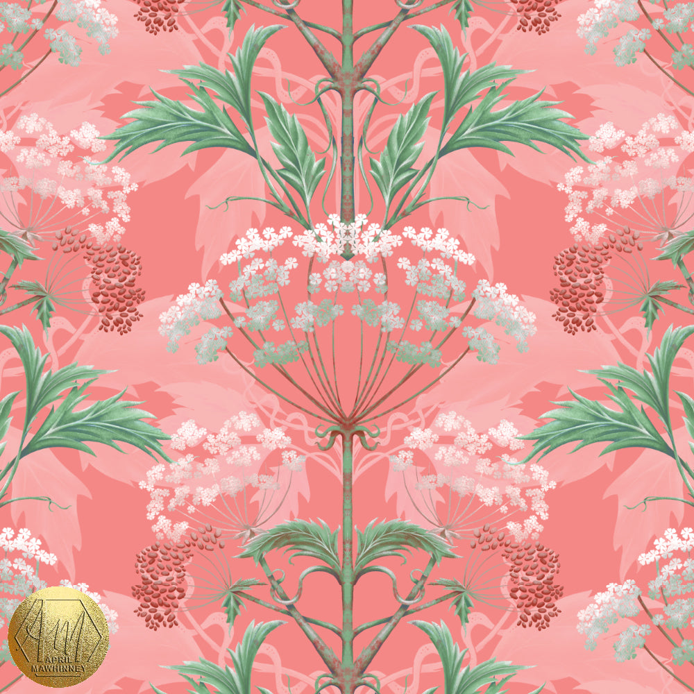 Hemlock Pimpernel Pink Fabric SAMPLE