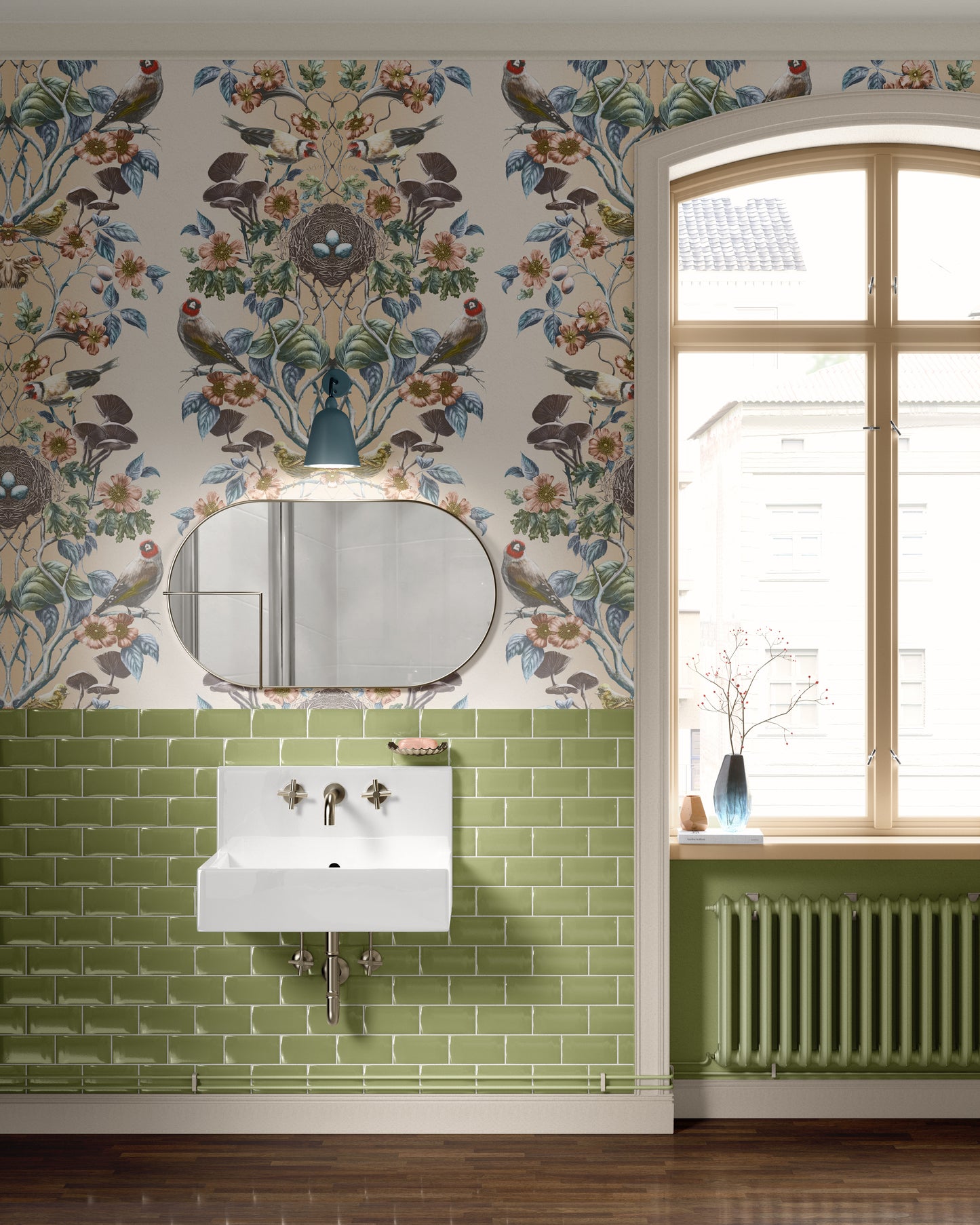 Wild Hedgerow Songthrush Wallpaper A3 SAMPLE