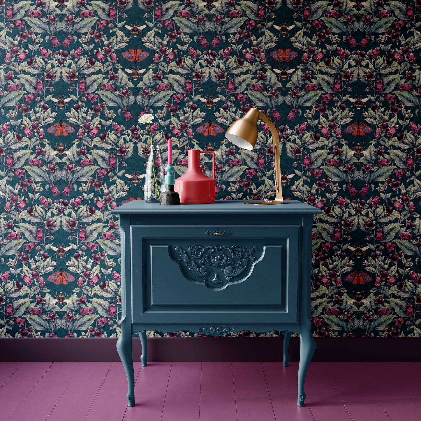 Deadly Nightshade Wallpaper in Midnight SAMPLE