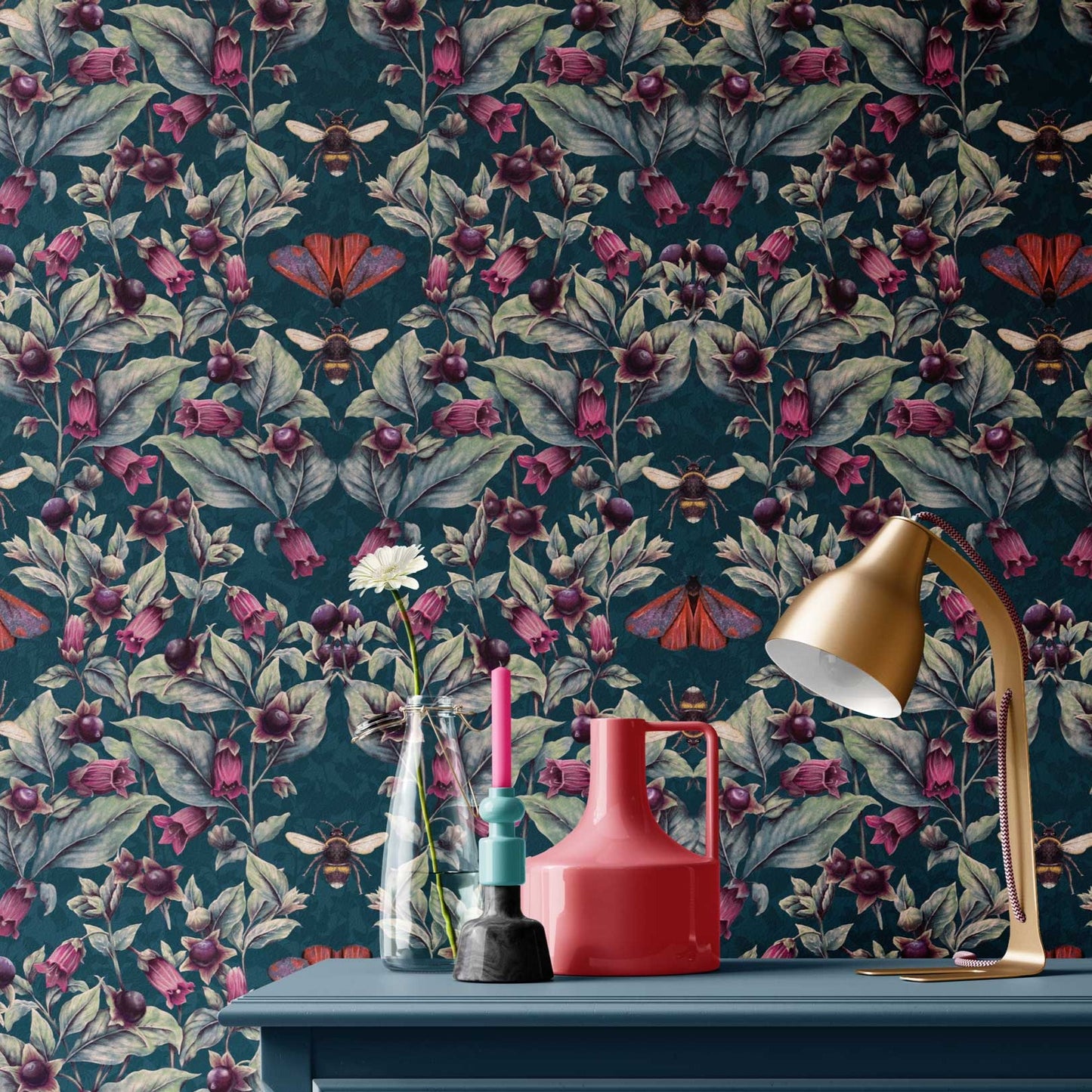 Deadly Nightshade Wallpaper in Midnight SAMPLE