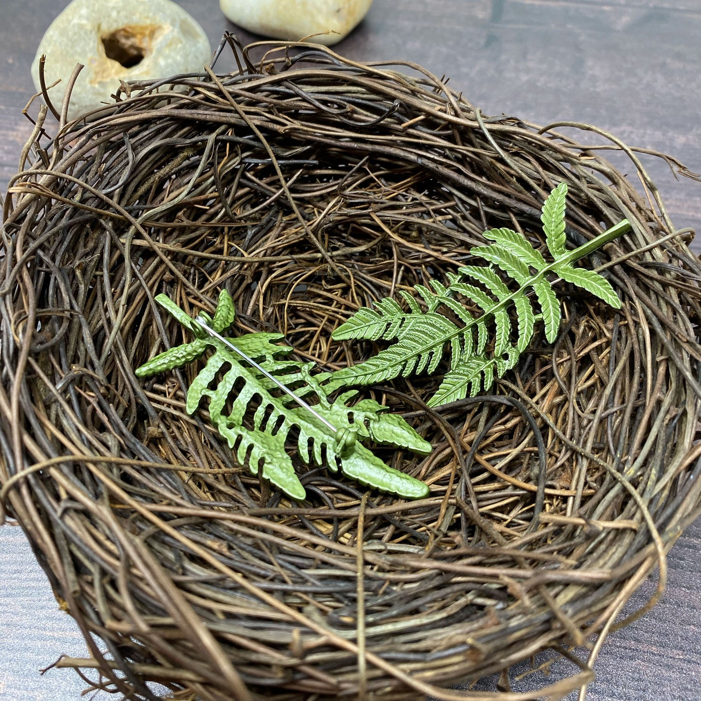 Metal Fern Vintage Style Brooch