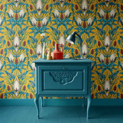 Lords and Ladies Wallpaper in Alchemist Yellow