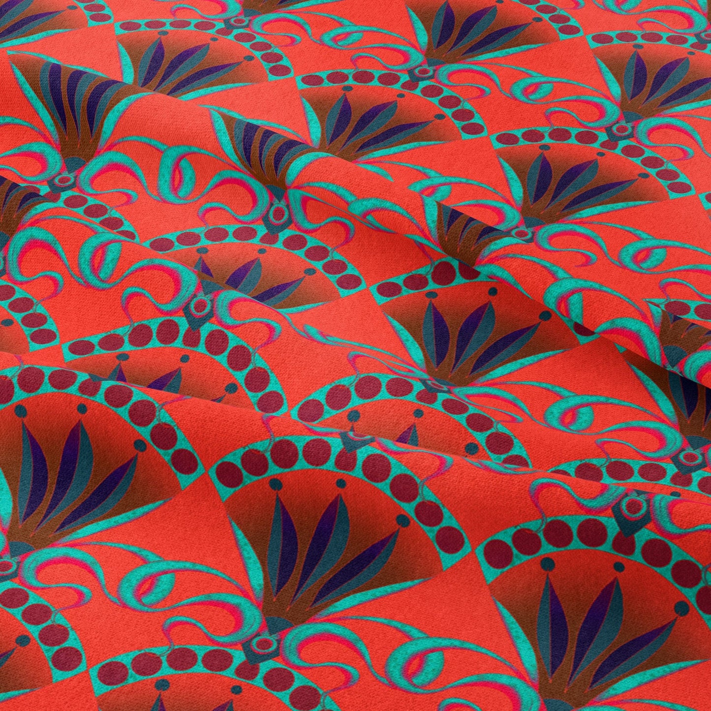 Seed Pod Fabric in Opium Poppy SAMPLE