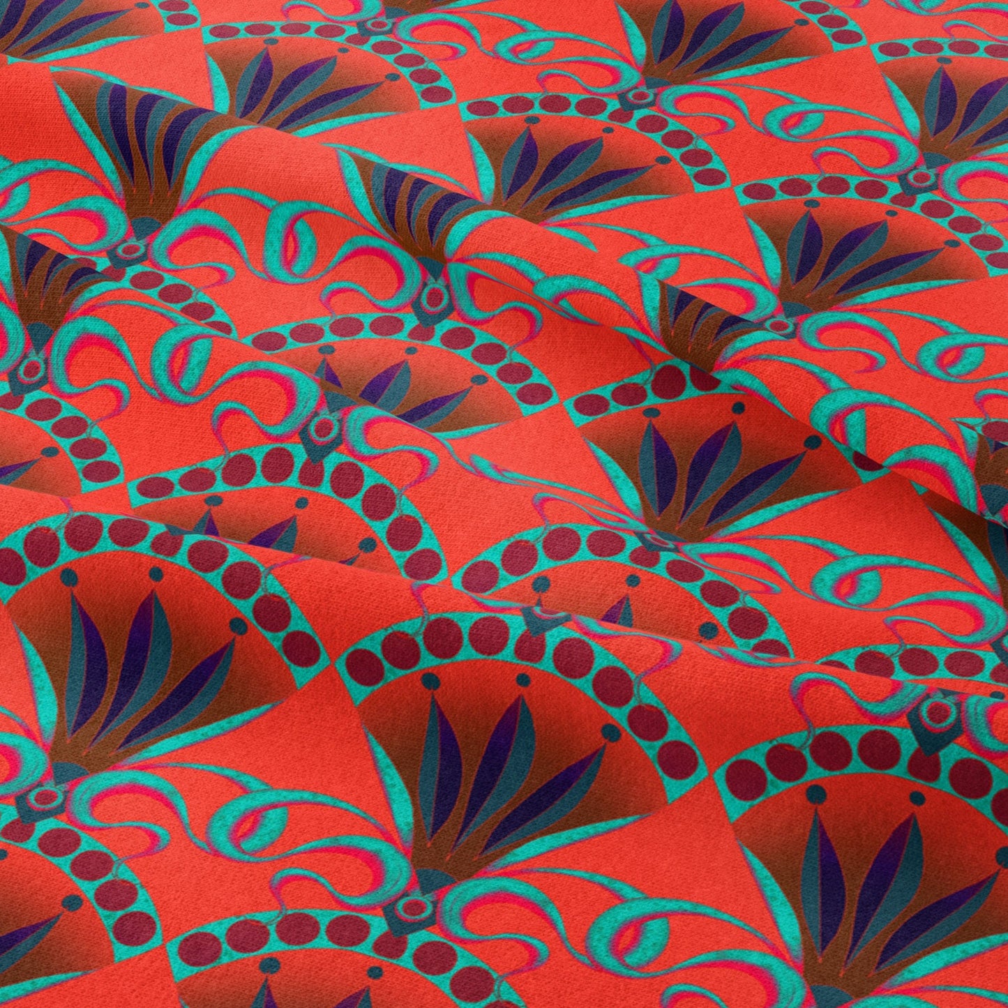 LINEN Seed Pod Fabric in Opium Poppy