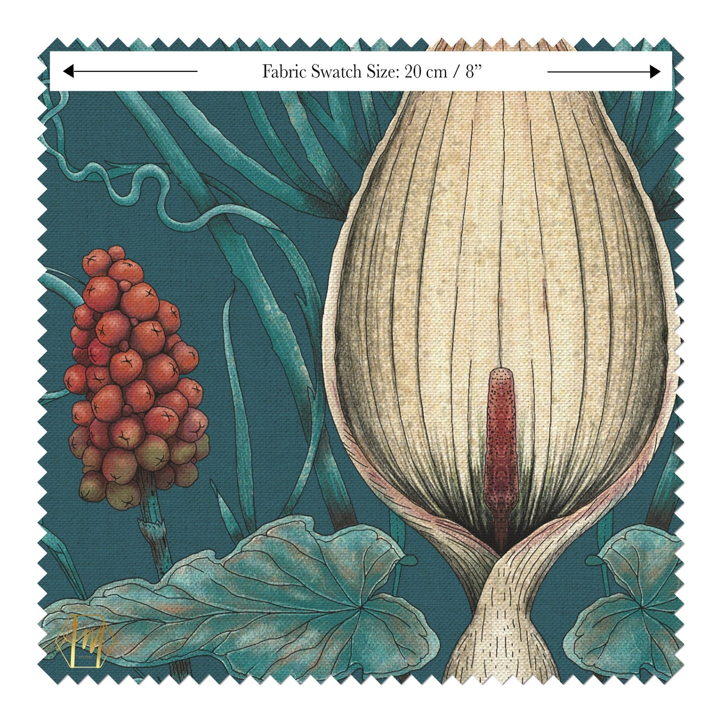Lords and Ladies Linen Fabric in Tincture of Teal SAMPLE