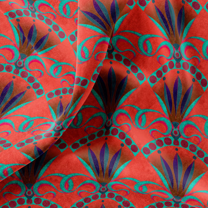 Seed Pod Fabric in Opium Poppy SAMPLE