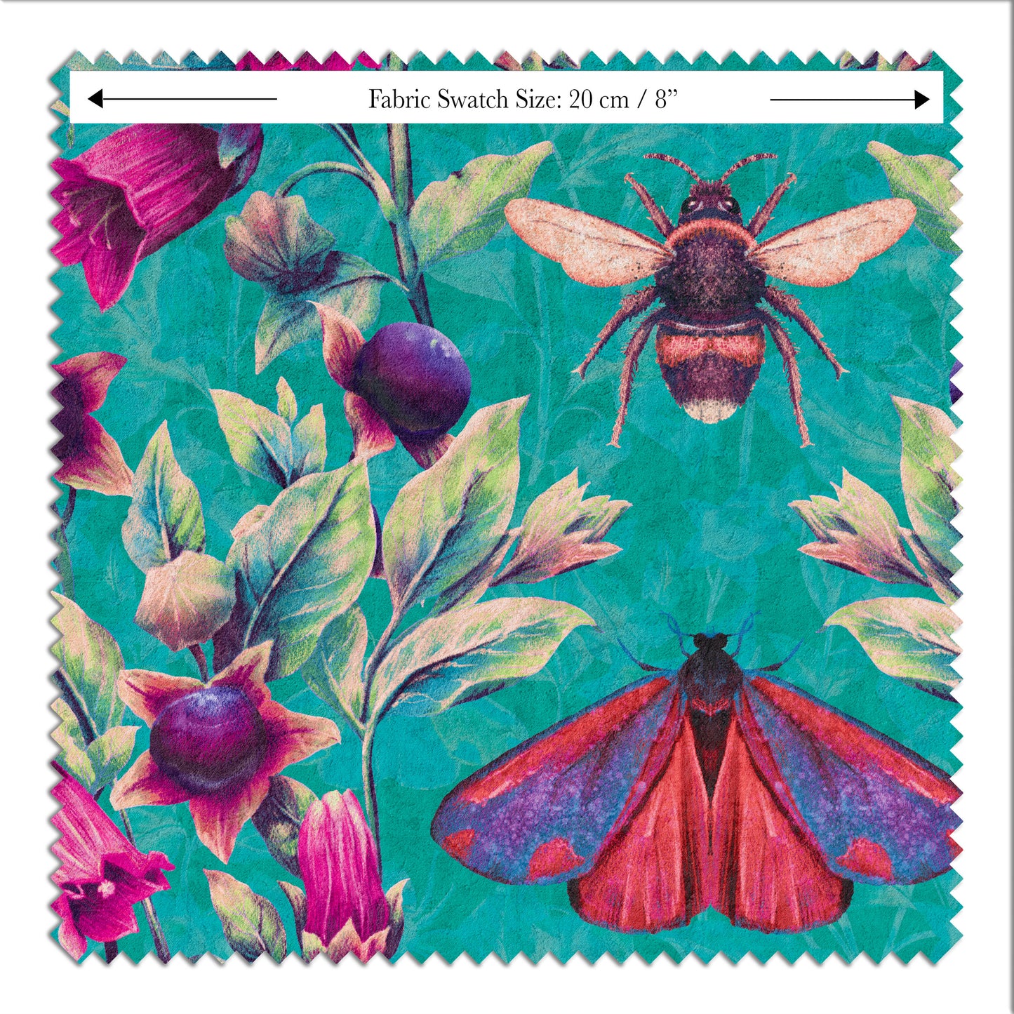 VELVET Deadly Nightshade Fabric in Arsenic
