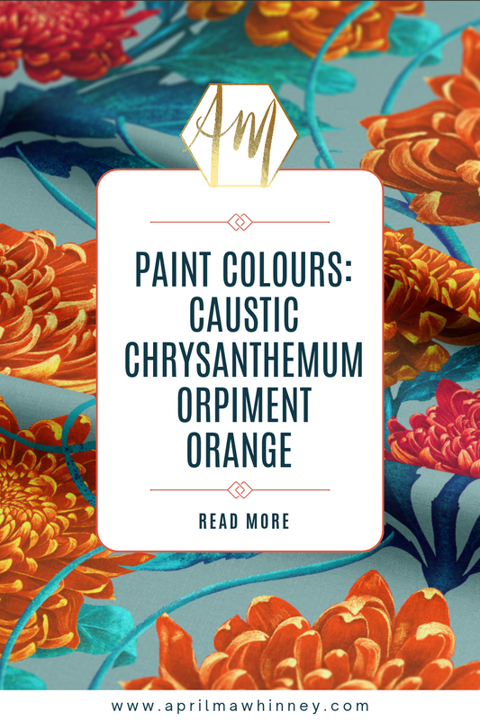 Choose Matching Paint Colours for Caustic Chrysanthemum Orpiment Orange Wallpaper