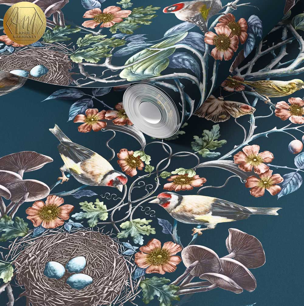 Wild Hedgerow Wallpaper and Fabric Collection