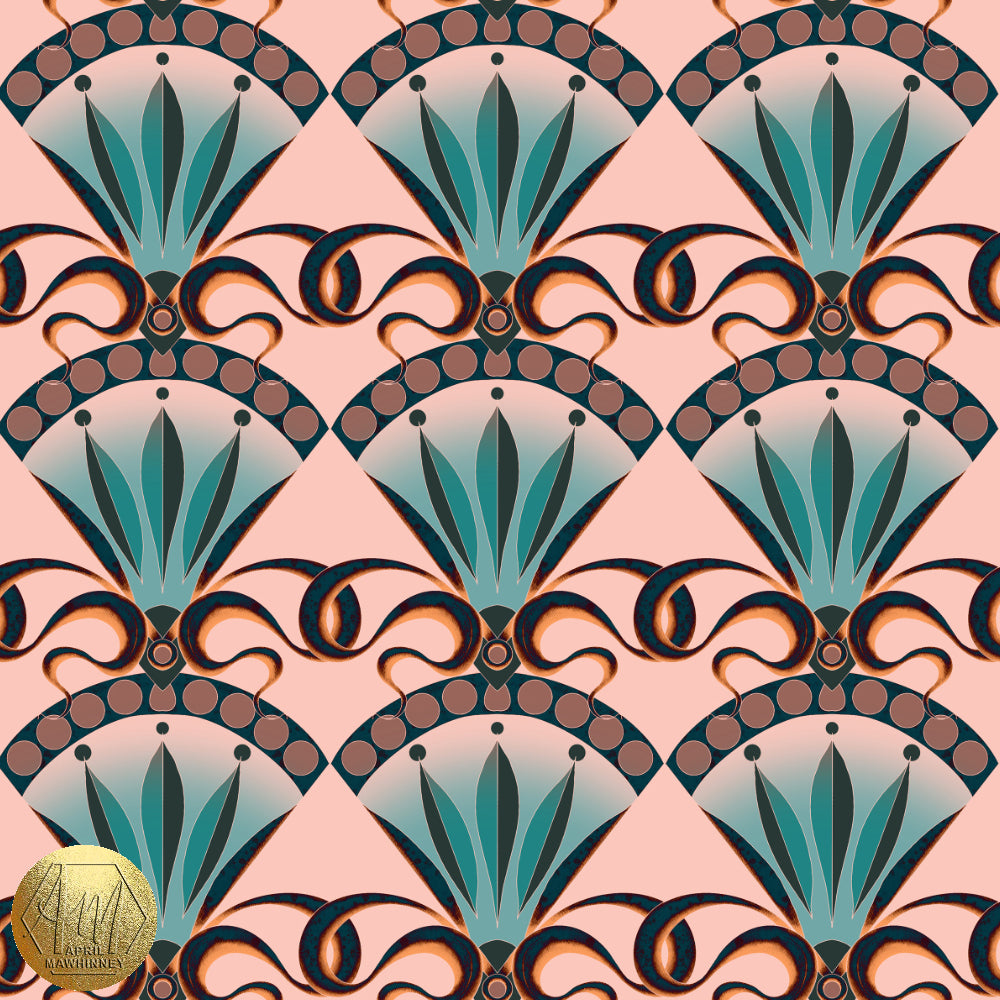 Seed Pod Fabric in Blush