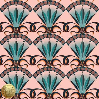 Seed Pod Fabric in Blush