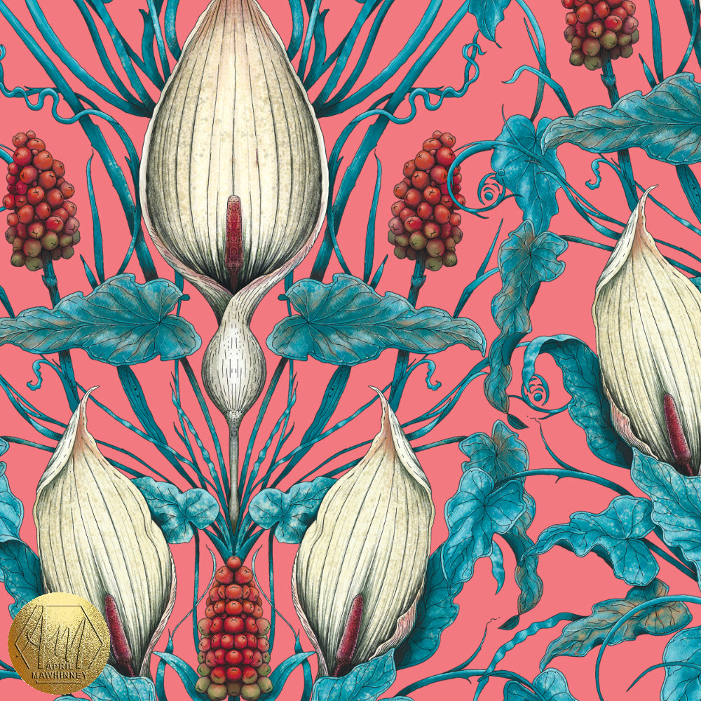 Lords and Ladies Fabric in Penicillin Pink