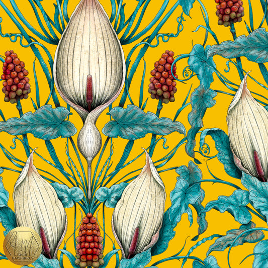 Lords and Ladies Fabric in Alchemist Yellow