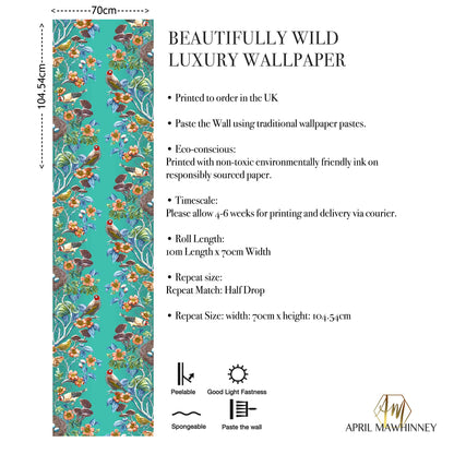Wild Hedgerow Kingfisher Wallpaper A3 SAMPLE