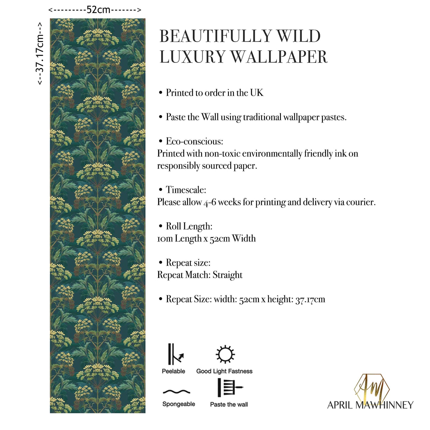 Hemlock Wallpaper in Bold Brassica