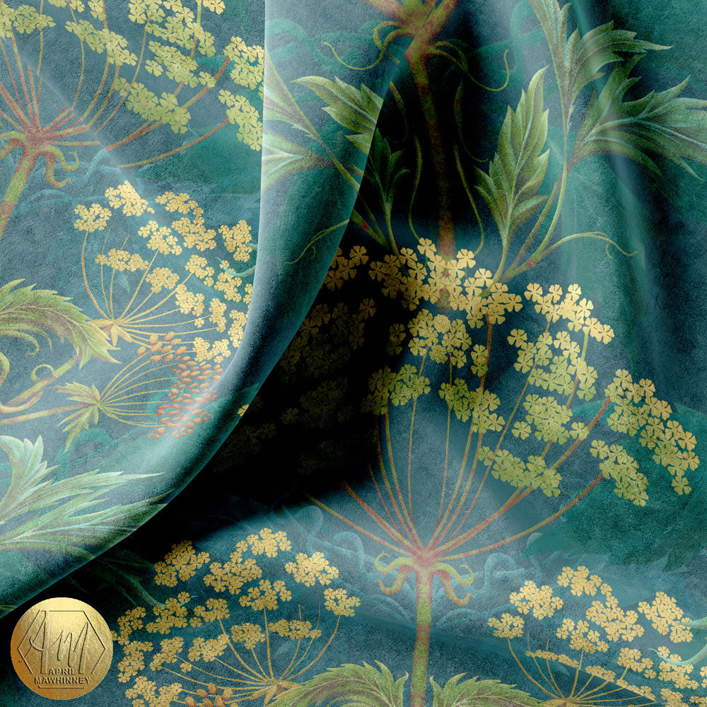 Hemlock Bold Brassica Fabric (Linen or Velvet)