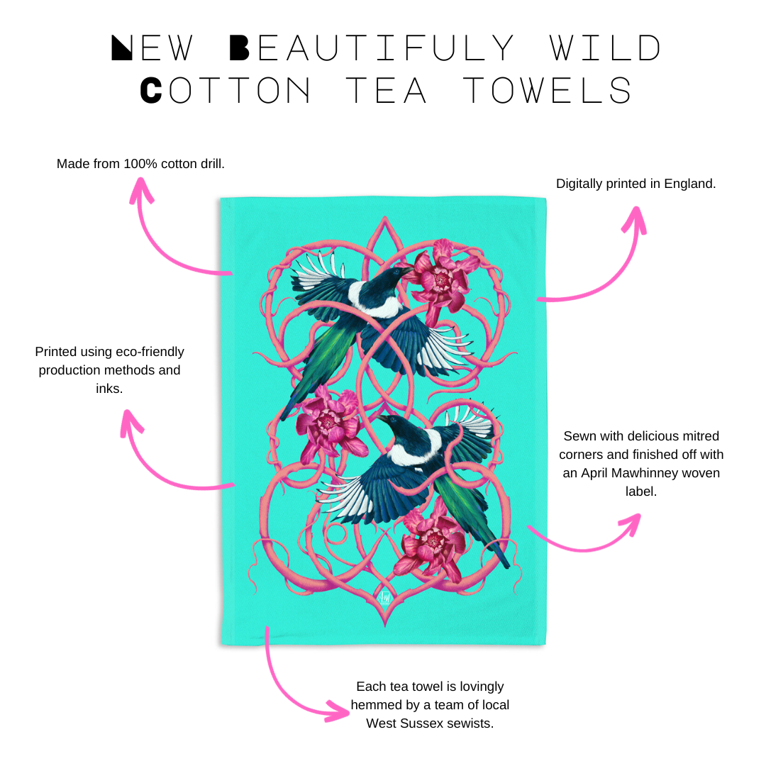 Magenta Stocious Tea Towel