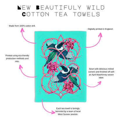 Magenta Stocious Tea Towel