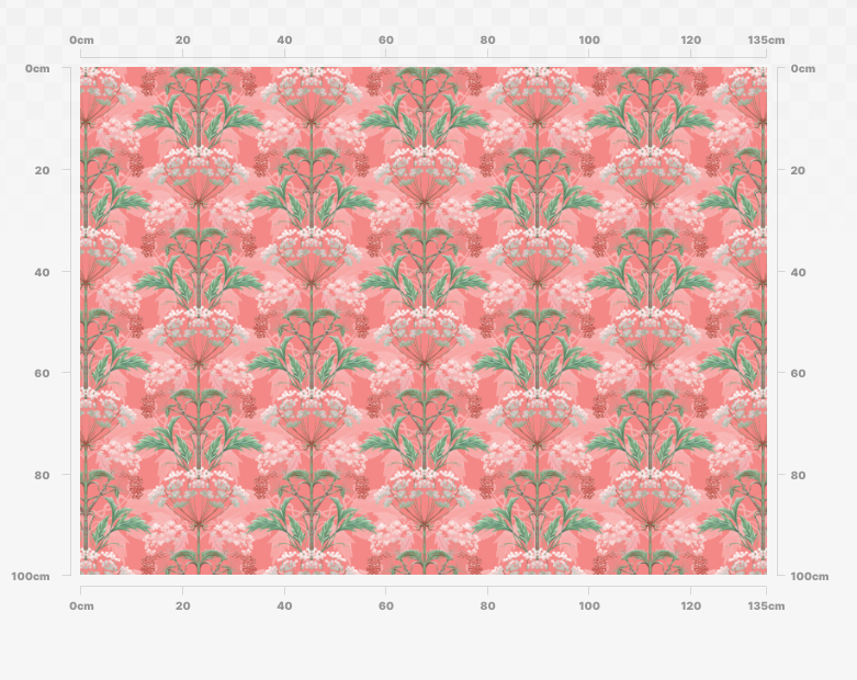 Hemlock Pimpernel Pink Fabric (Linen or Velvet)