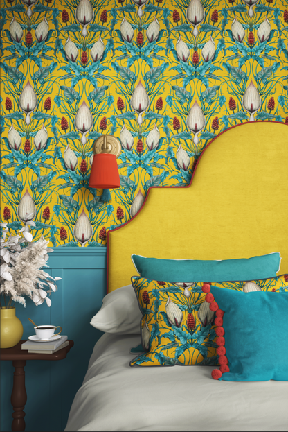 Lords and Ladies Wallpaper in Alchemist Yellow