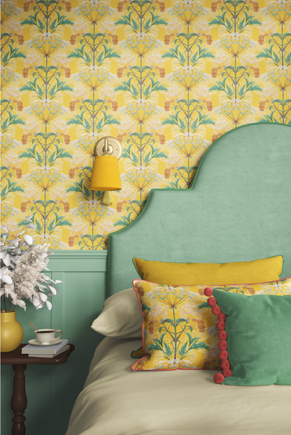 Hemlock Wallpaper in Catkin Yellow