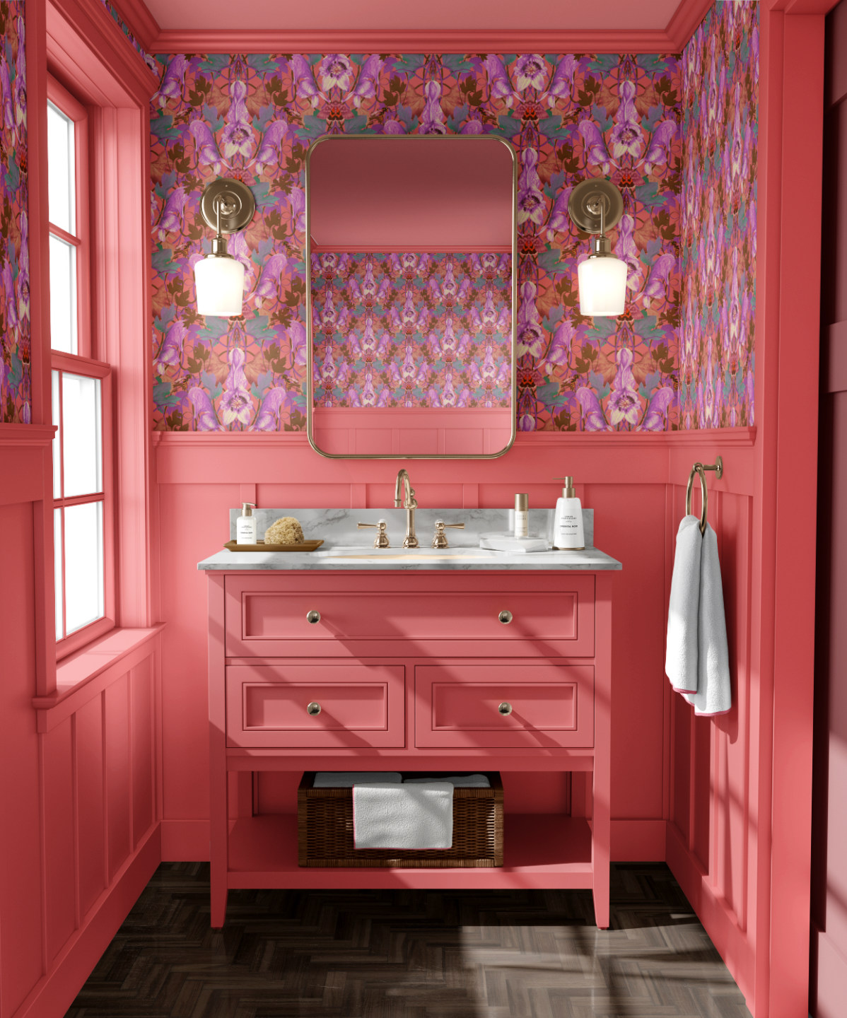 Mortal Monkshood Wallpaper SAMPLE - Summer | Bold Statement Floral Wallpaper (Paste the wall)