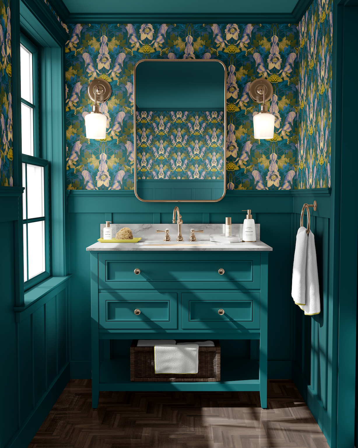 Mortal Monkshood Wallpaper SAMPLE - Winter | Luxury Botanical Wallpaper (Paste the wall)