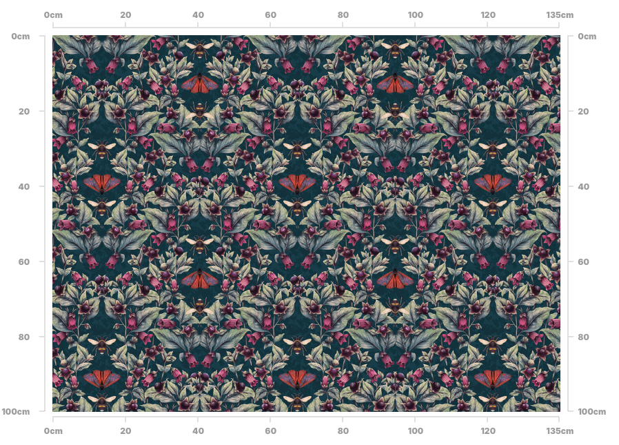 Deadly Nightshade Fabric in Midnight