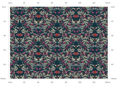 Deadly Nightshade Fabric in Midnight