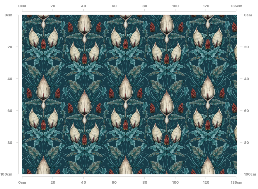 Lords and Ladies Linen Fabric in Tincture of Teal SAMPLE