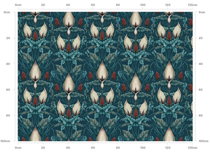Lords and Ladies Linen Fabric in Tincture of Teal SAMPLE
