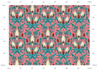 Lords and Ladies Linen Fabric in Penicillin Pink SAMPLE