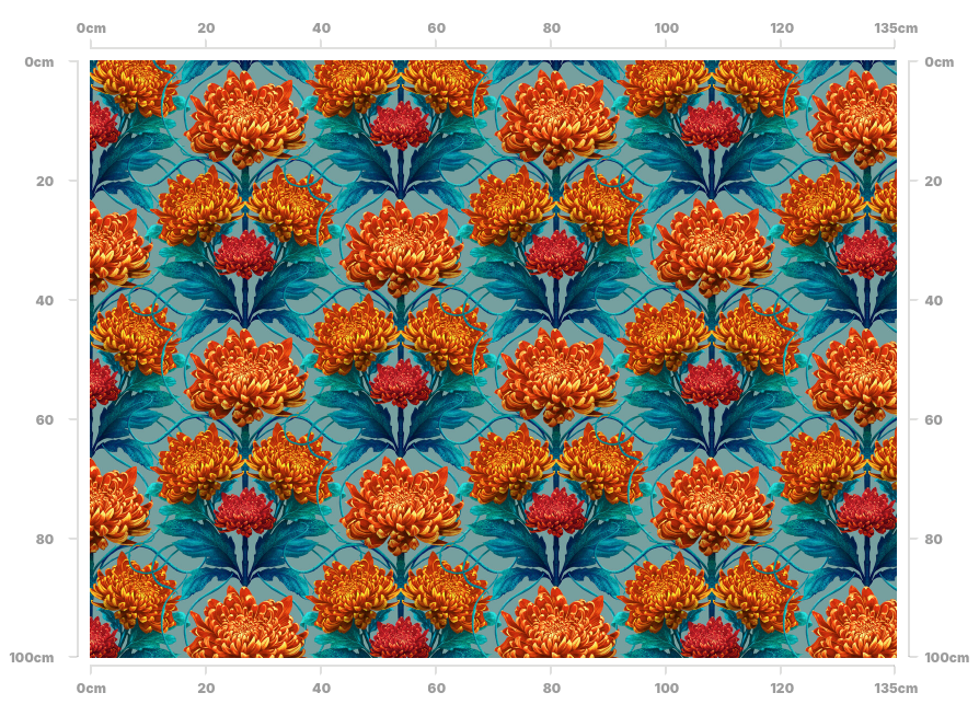 Caustic Chrysanthemum Orpiment Orange Linen Fabric SAMPLE