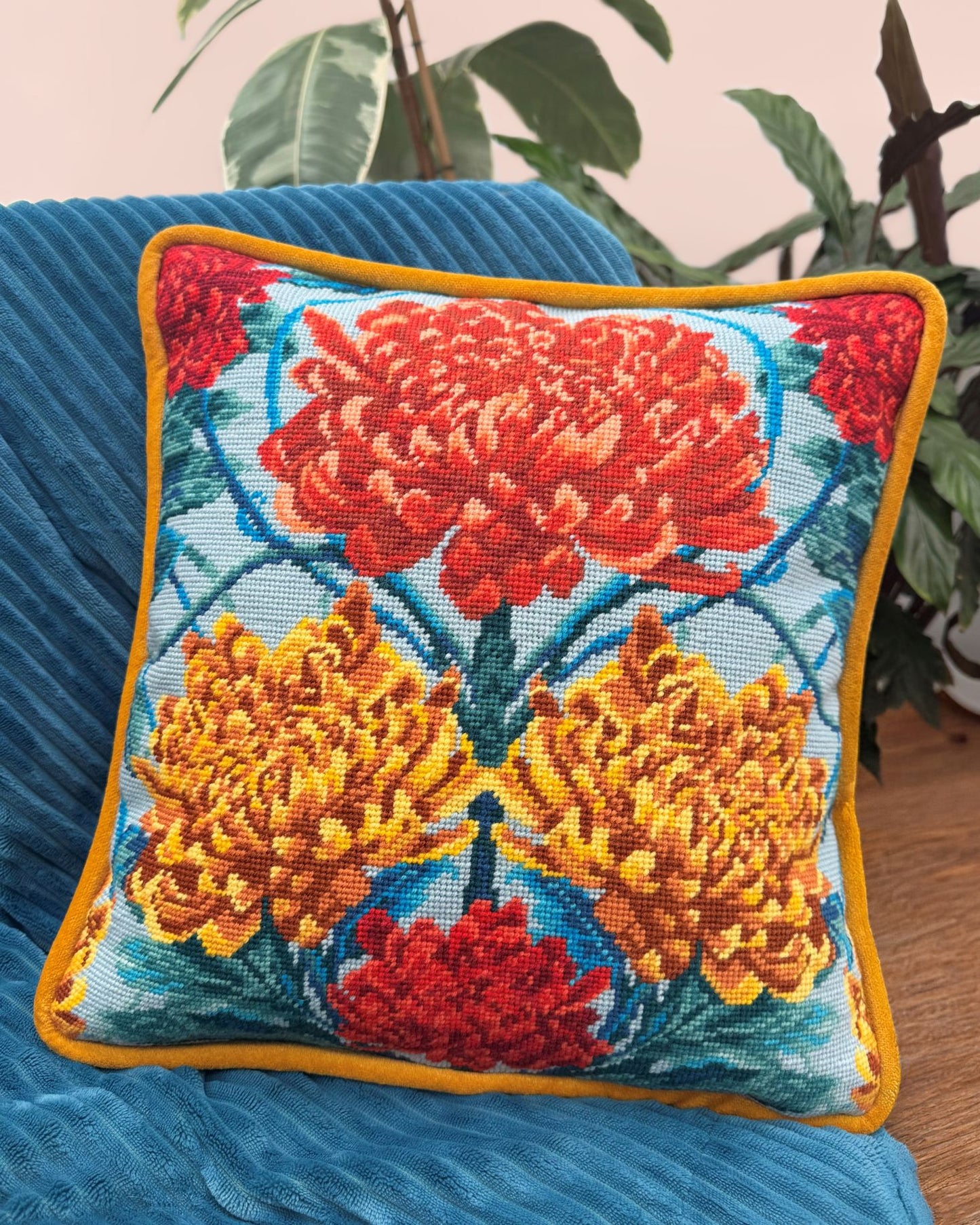 Caustic Chrysanthemum Tapestry Needlepoint Kit