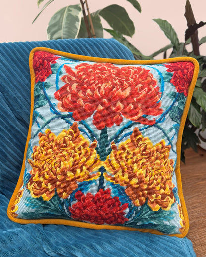 Caustic Chrysanthemum Tapestry Needlepoint Kit