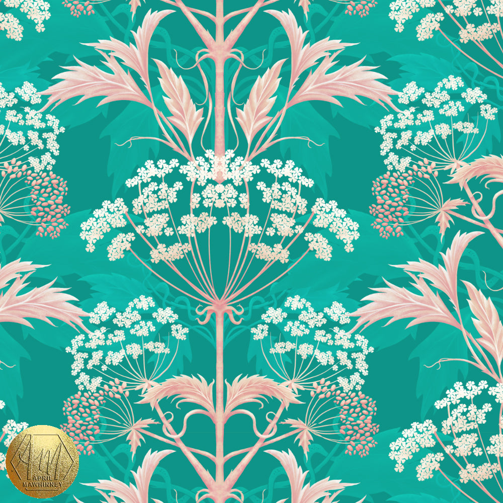 Hemlock Crabapple Jelly Fabric (Linen and Velvet)