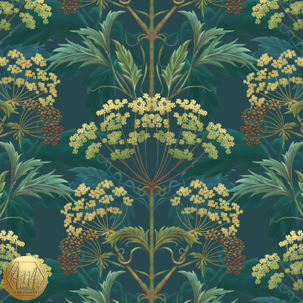 Hemlock Bold Brassica Wallpaper SAMPLE