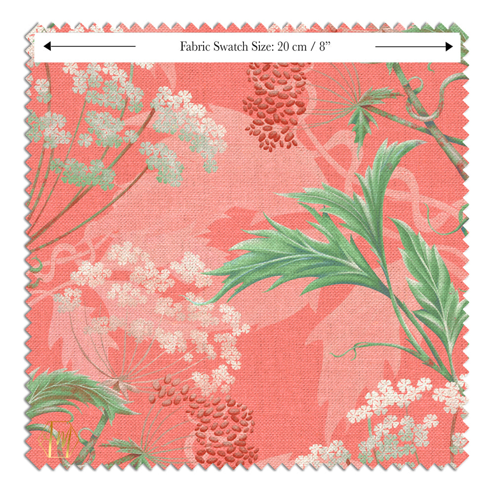 Hemlock Pimpernel Pink Fabric (Linen or Velvet)