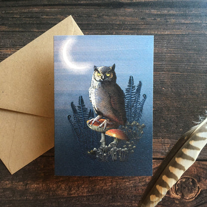 Woodland Owl A6 Greetings Card