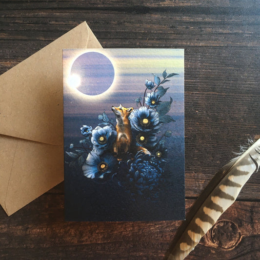 Eclipse Fox A6 Greetings Card