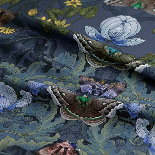 British Designed Arts and Crafts style floral Fabric